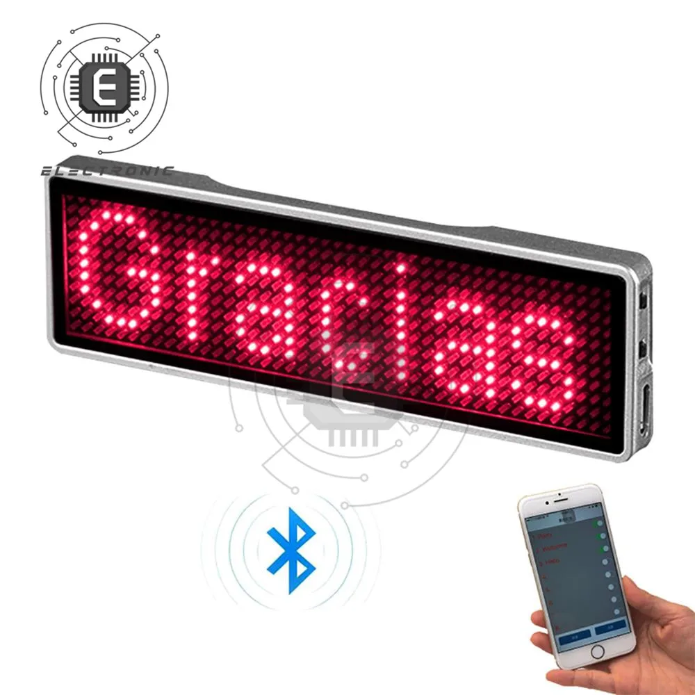 Fully New Bluetooth LED Name Badge Support Multi-language Multi-program Small LED Display Text Digits Display