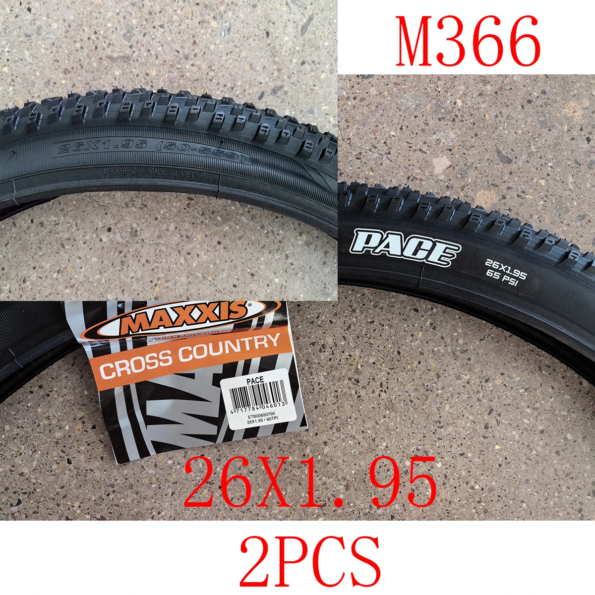 Durable Multi-Size Mountain Bike Tires Set - 2 Pack