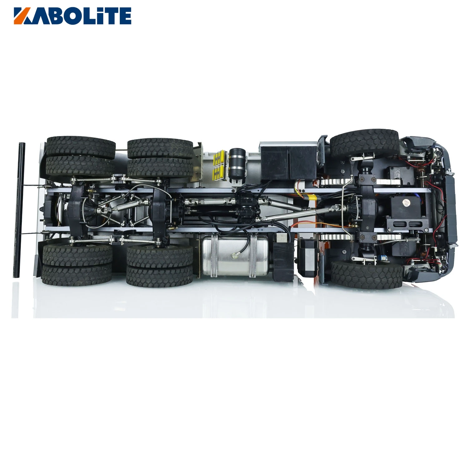 KABOLITE 6x6 Hydraulic RC Dumper Truck 1/14 RC Tipper Light Sound ST8 2Speed Gearbox for K3364 KABOLITE HUINA Cars RC Toys Model 6