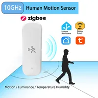 ZigBee 3.0 Human Motion Sensor Tuya 10G Mmwave Radar Temperature Humidity Sensor Security Burglar Works With Home Assistant