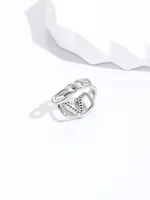 YCP  new simple micro inlaid zircon V letter ear bone clip without ear hole temperament ear clip 2