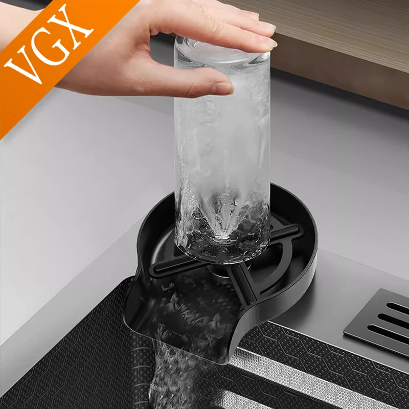 VGX Multifunction Single Kitchen Sink Large Digital Display Sink Kitchen Gourmet Faucets Cup Washer Stainless steel 304 Sink 6