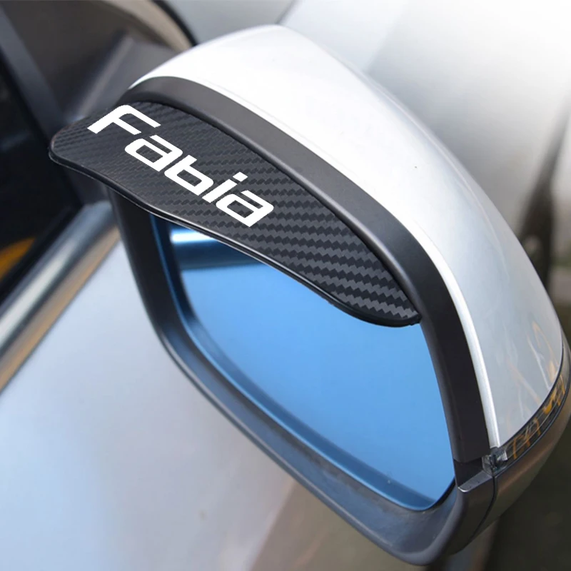 2pcs Rearview Mirror Rain Eyebrow Visor For Skoda VRS FABIA KODIAQ KAROQ octavia RAPID ROOMSTER SCALA Yeti Car