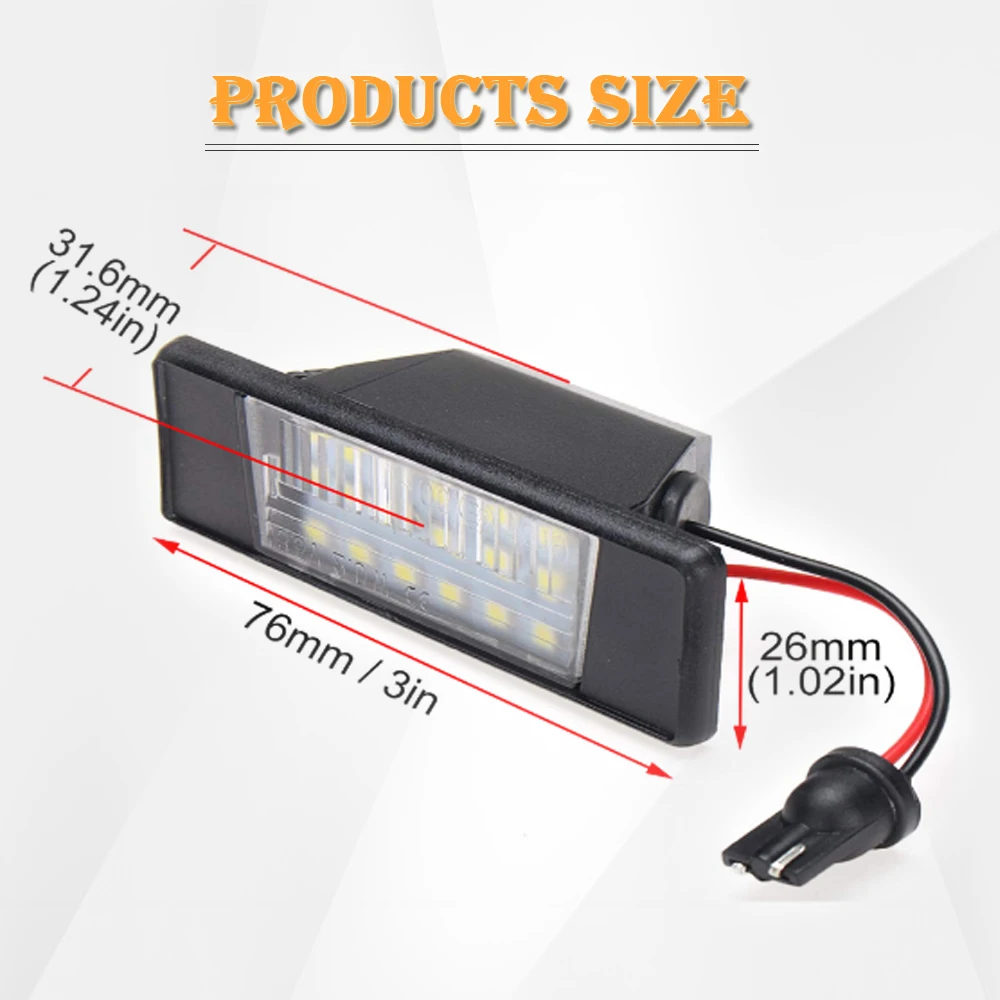 Car Tail Led License Plate Lights For Nissan Armada Juke Versa X