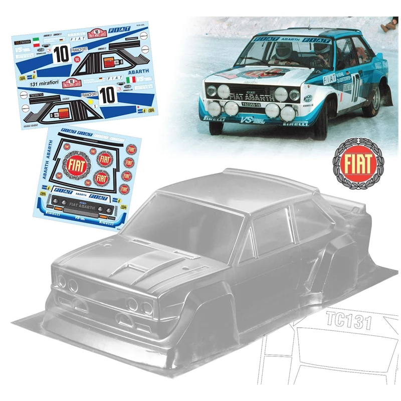Flat 131 Car Body Shell 258mm Wheelbase 
