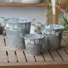 1PC Vintage Iron Flower Pot Desktop Flower Vase Plant Flowerpot Balcony Plant Bucket 3