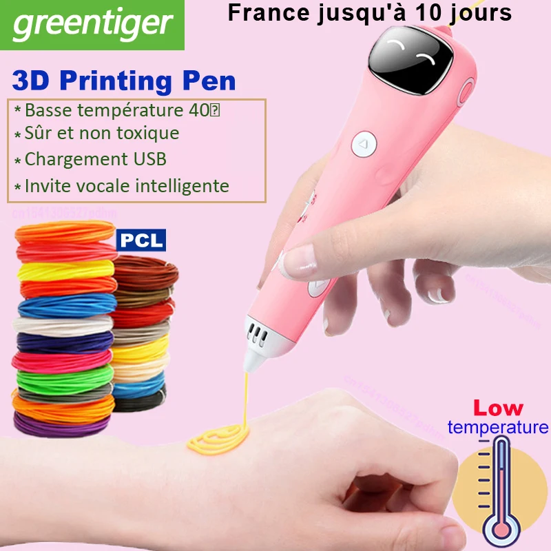 Stylo 3d Ensemble de stylos 3D pour enfants,basse température