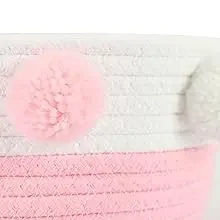 small pink basket with pompom