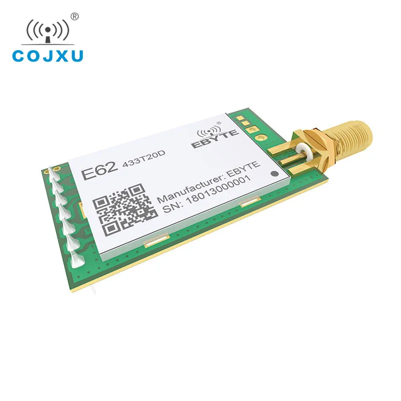 TCXO 전이중 RF 모듈, ebyte E62-433T20D 장거리 무선 송수신기 iot 송신기 및 수신기 UART, 433MHz