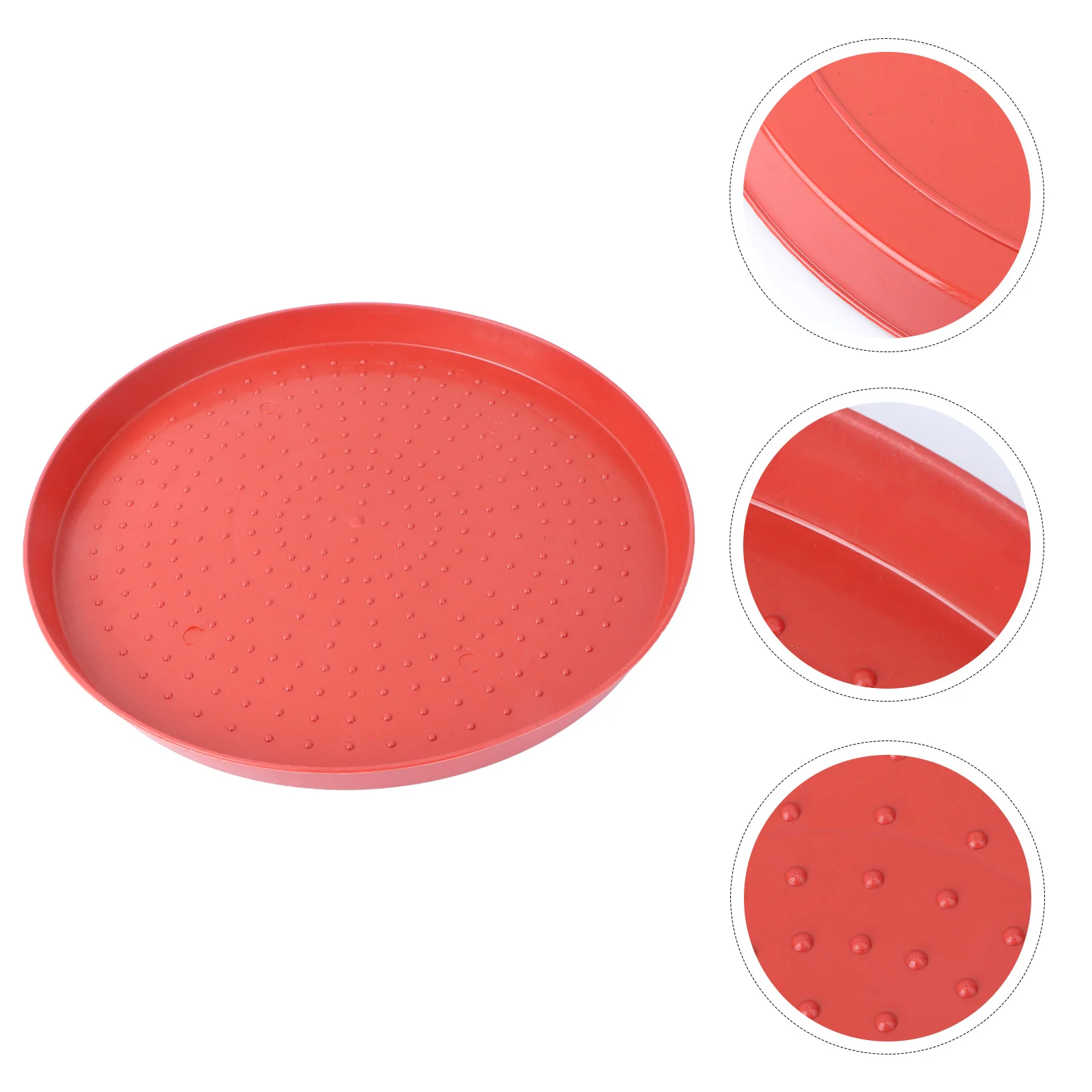 

2 Pcs Chick Appetizer Plate Plastic Feeding Tray Poultry Food Dispenser Pads Equipment Red Fodder