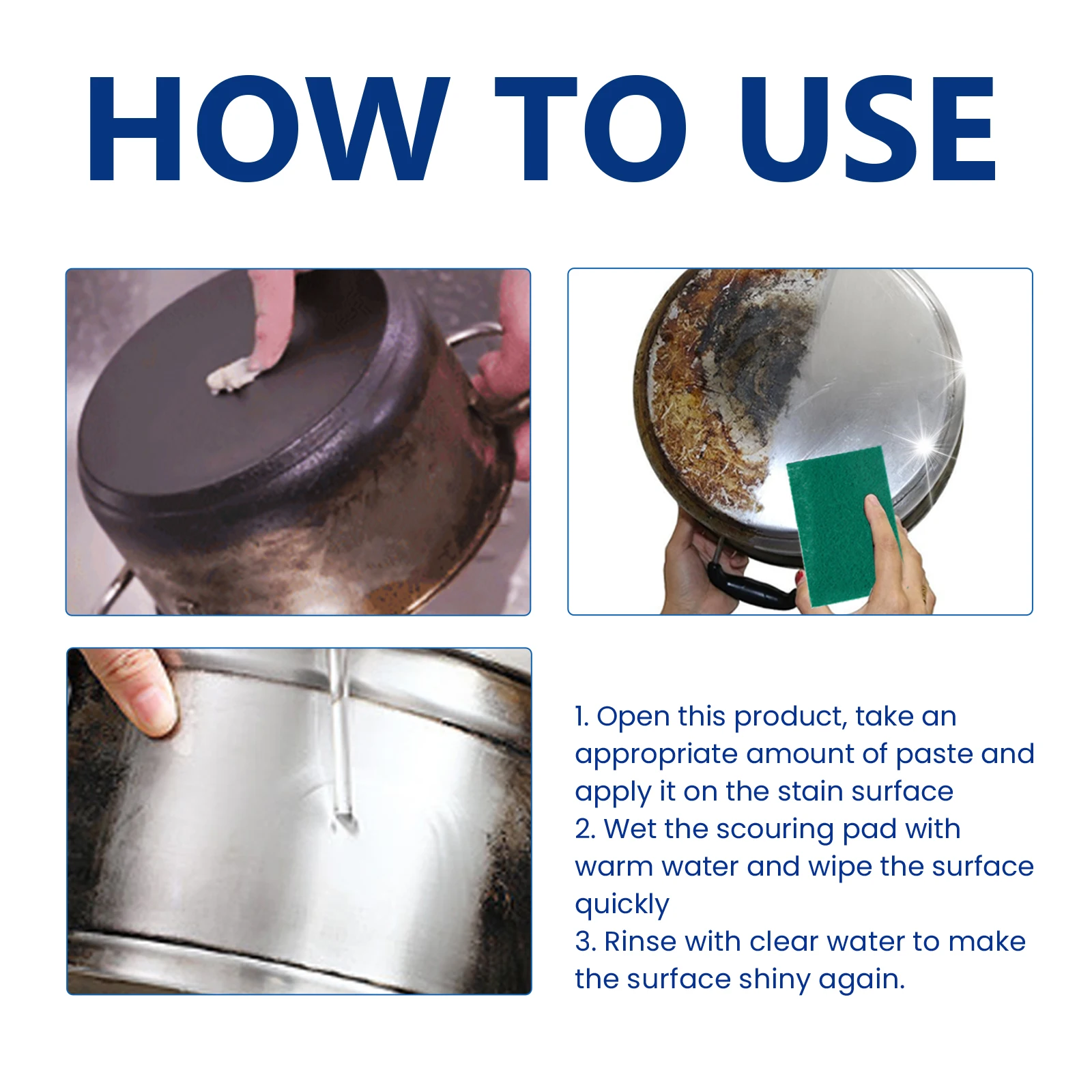 Stainless Steel Cookware Cleaner Paste for Oven and Pot