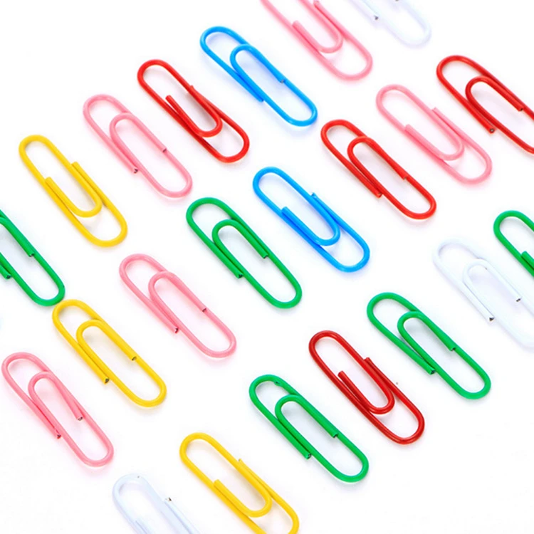 50/100PCS 마카롱 컬러 소형 종이 클립, 사무용 문구, 문서 분류 고정 바늘, 창의적인 컬러 종이 클립