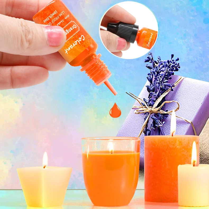 Candle Dyes Pigment 20 Colors Candle Dyes Pigment Liquid Colorant Resin Coloring Dye For DIY Candle Making Soap Epoxy Resin Craft Making Pigments