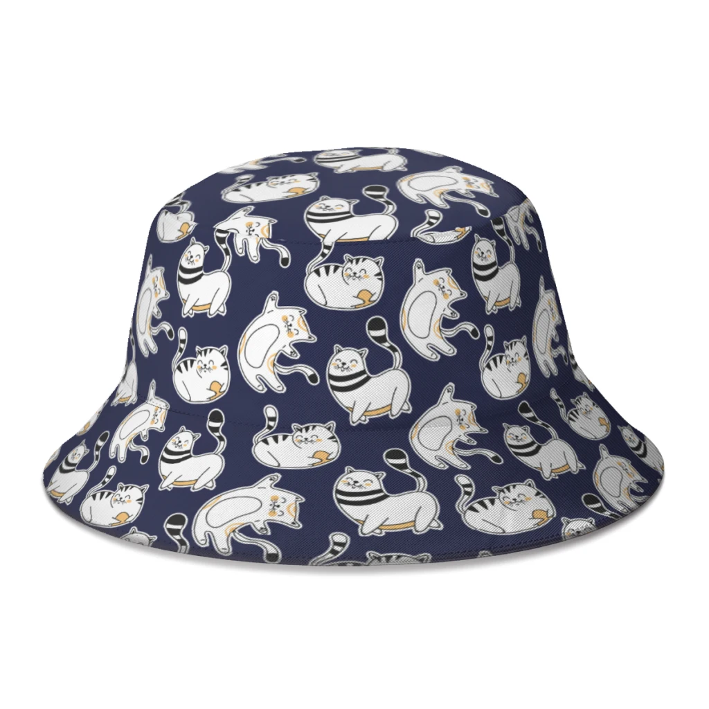 Soft Cat Cats Cute Meow Cappello Da Pescatore Per Donna Uomo Adolescente Pieghevole Bob Cappelli Da Pesca Panama Cap Autunno