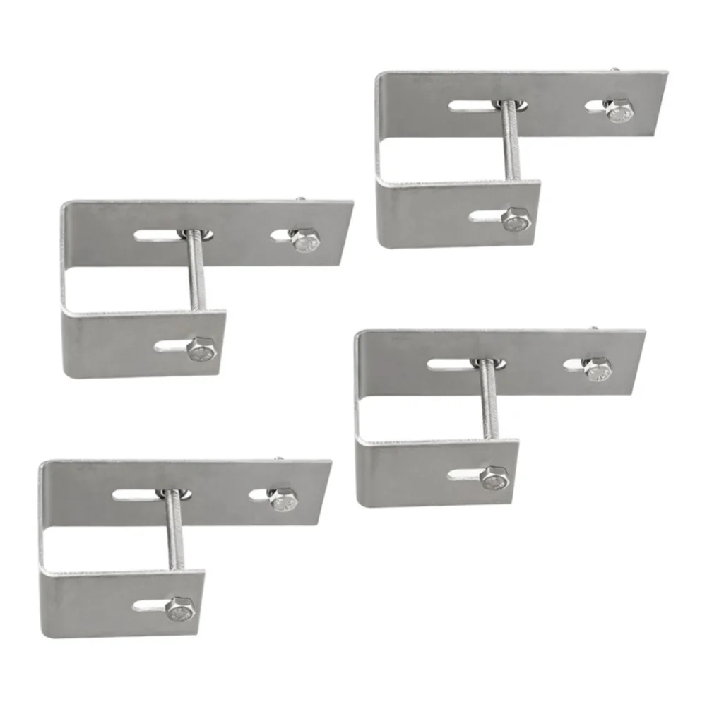 Everything Is Solar 4-Pcs Solar Panel Hooks For Balcony Railing Mounts Adjustable PV Brackets Fit 5cm Rail Weatherproof Kit For Home RV Boat Flat - Image 6