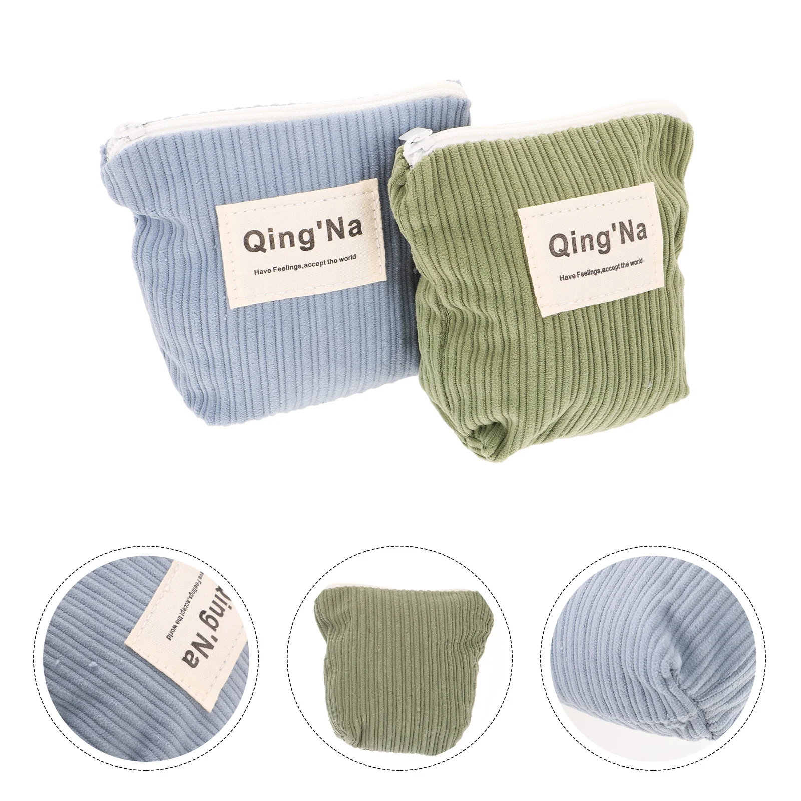 

2 Pcs Sanitary Napkin Storage Bag Menstrual Pad Container Period Pouch Tote Organizer Portable Fabric Bags Student