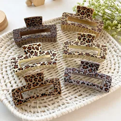 Elegant 6 - Piece Leopard Print Non - Slip Hair Clip Set in Brown - Size fits all (6pcs)