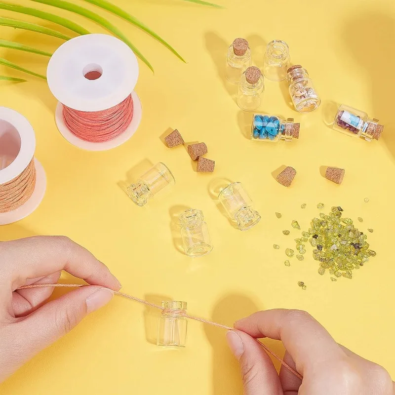 50/30/10pcs Mini Glass Bottles with Cork Stopper DIY Empty Message Wishing Bottle Drifting Bottles Pendant Party Gift
