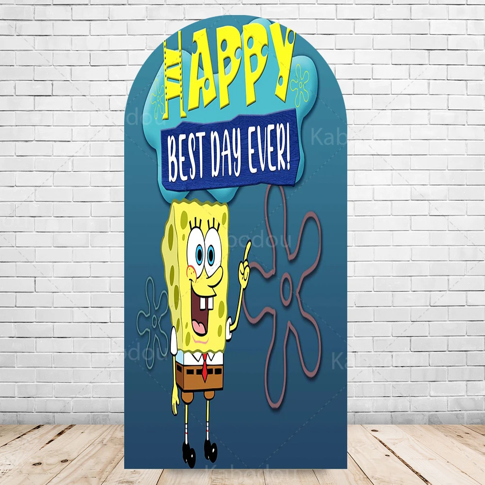 Sponge Bob Patrick Star Arch Backdrop For Boy Birthday Party Decoration  Baby Shower Photography Background Wall Photo Studio - AliExpress