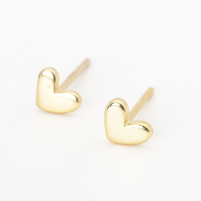 Heart Super Small Earrings Simple Compact Cute Student Earrings for Women  Minimalist Copper Hypoallergenic Stud Earrings