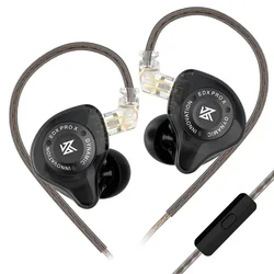 KZ EDX PRO X High-Fidelity Bass Earbuds with Noise Cancelling and 2-PIN Cable (Black MIC)