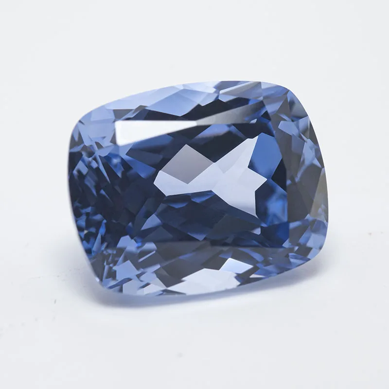 Top Lab Grown Sapphire Cornflower Colour Rectangular Cushion Shape VVS1 Charms DIY for Jewel Making Selectable AGL Certificate