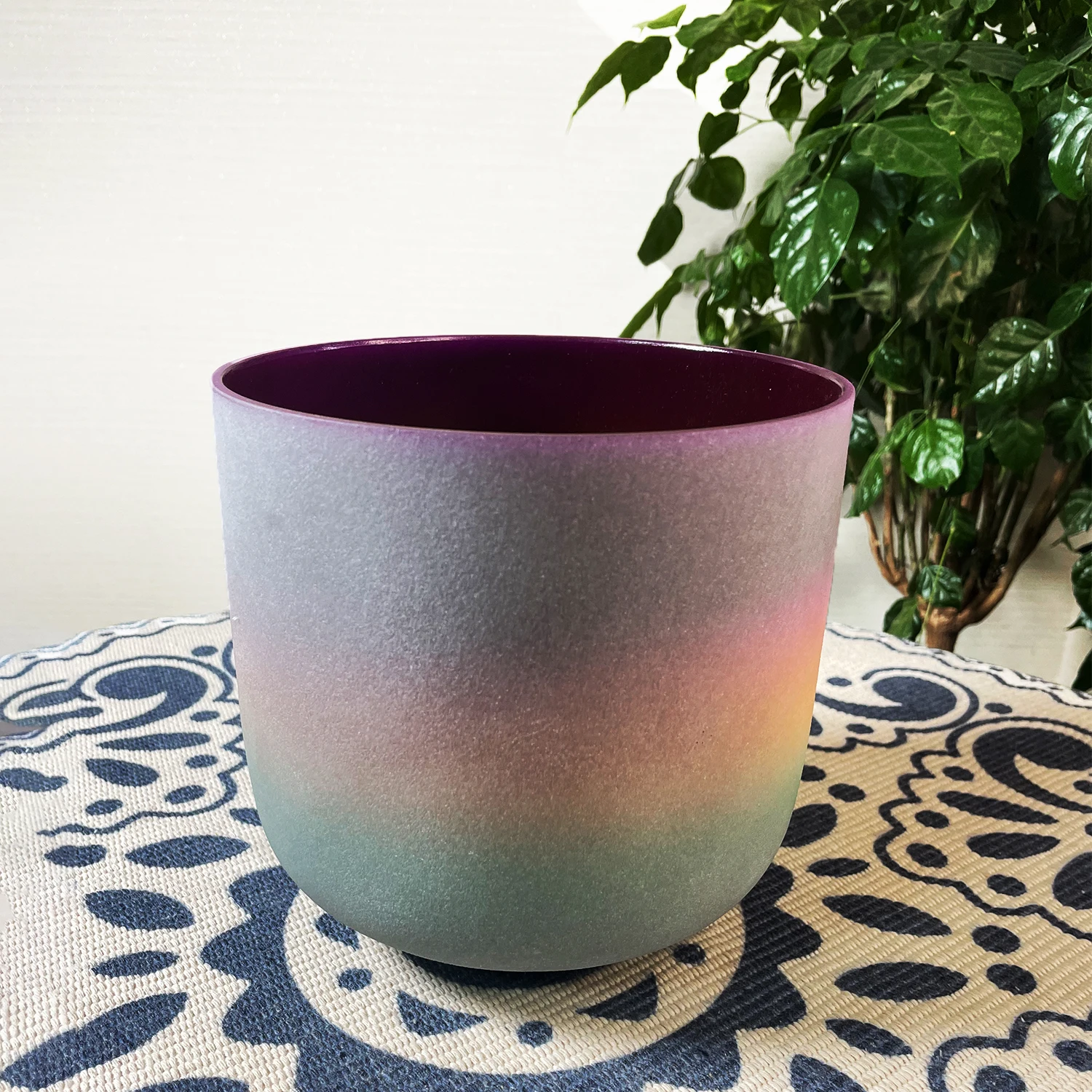 ๐ KVKA Rainbow Frosted Crystal Singing Bowl โ 8โ AโG Notes (432Hz/440Hz) 2