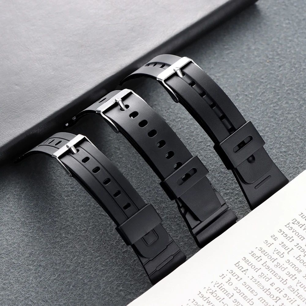 Unisex Black Resin Waterproof Silicone Sports Wristband with Tool