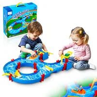 SucceBuy Water Play Table Children's Outdoor Beach Toy with 39PCS Accessories Summer Water Park Playset for Kids Activity