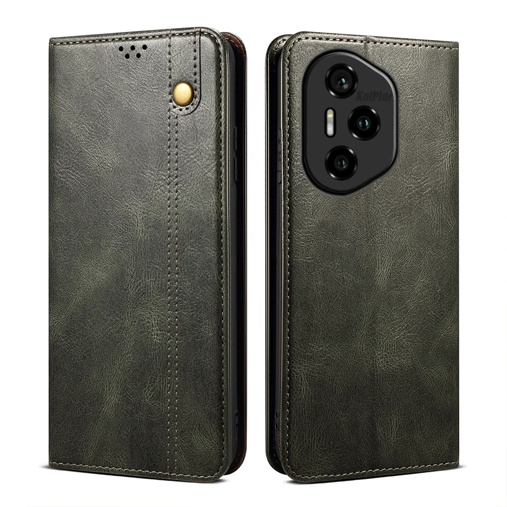 Luxury Leather Flip Wallet Case with Card Slot and Stand - Magnetic Closure Protective Phone Cover