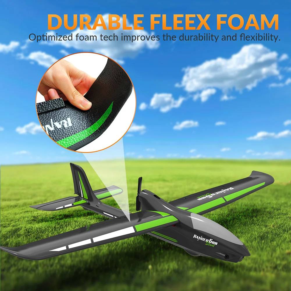 VolantexRC 76102SR Ranger 600 EPP 2.4GHz 4CH 6-Axis Gyro One Key Aerobatics XPilot Stabilization System RC Airplane Glider RTF 5