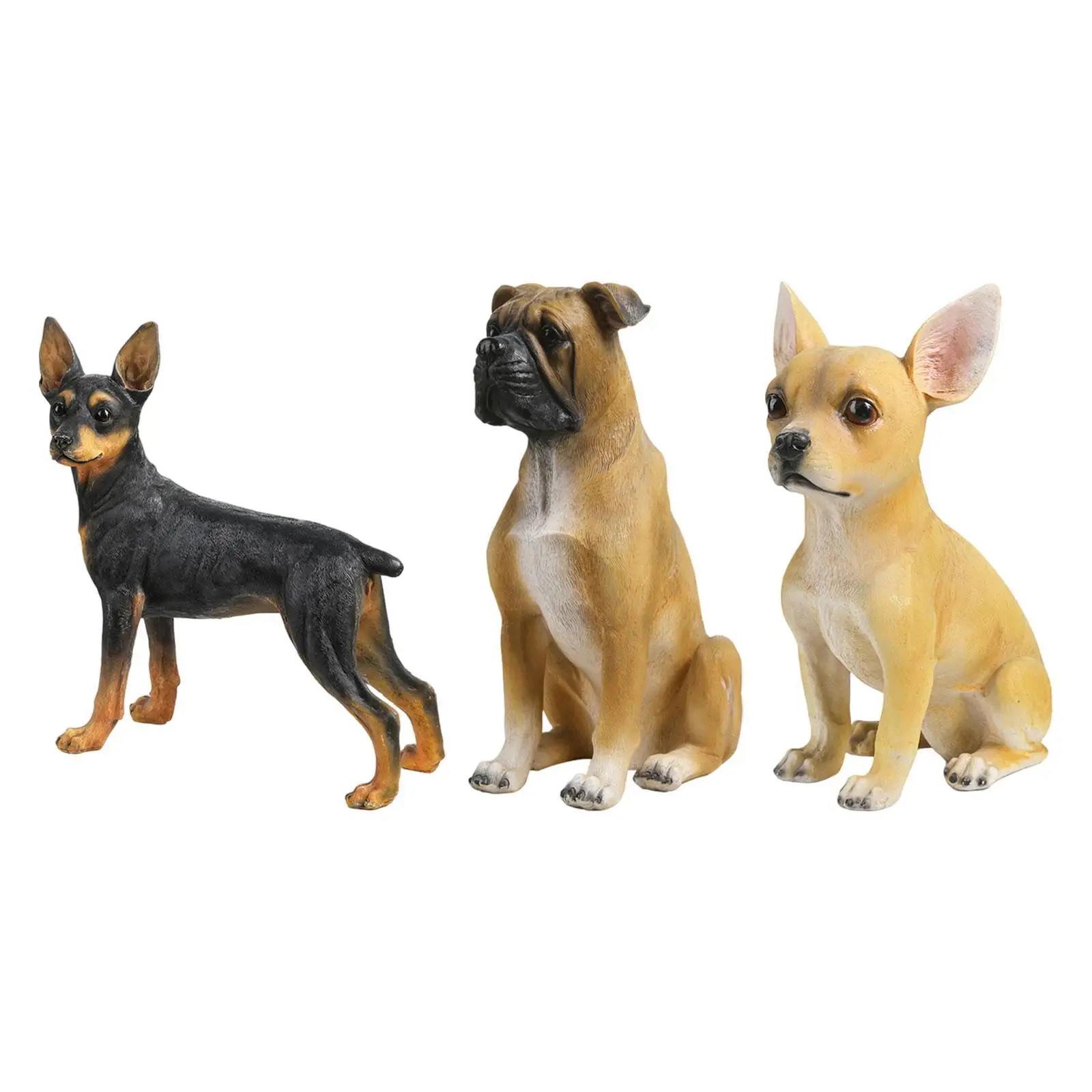 Dog Statue Party Favors Desktop Art Figurine for Desktop Bookshelf Indoor