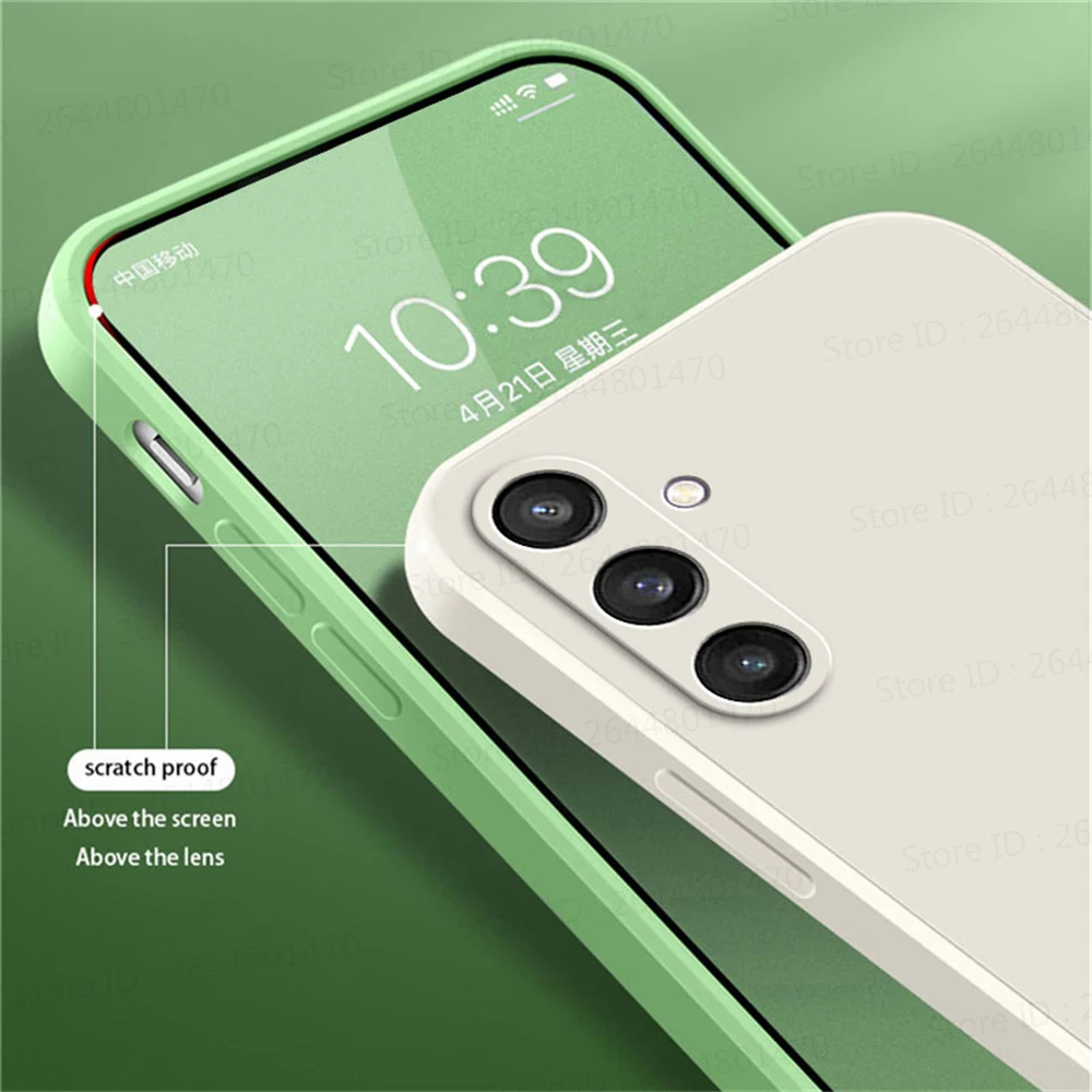Square Liquid Silicone Shockproof Back Cover