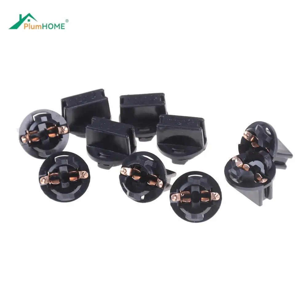 LED Light Bulb 10pcs T10 Socket Dashboard Instrument Panel Socket T10 W5W 168 192 194 Twist Lock Wedge Bases Lamp Dash Bulb Plug