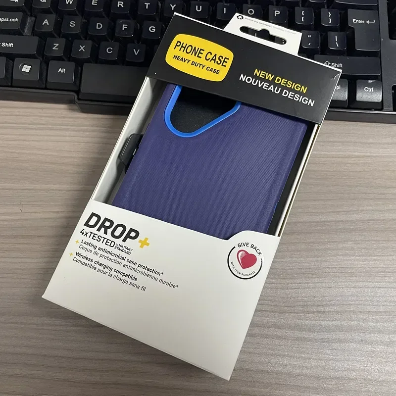 Heavy Duty Silicone Rugged Defender Case with Belt Clip and Anti-Drop Protection