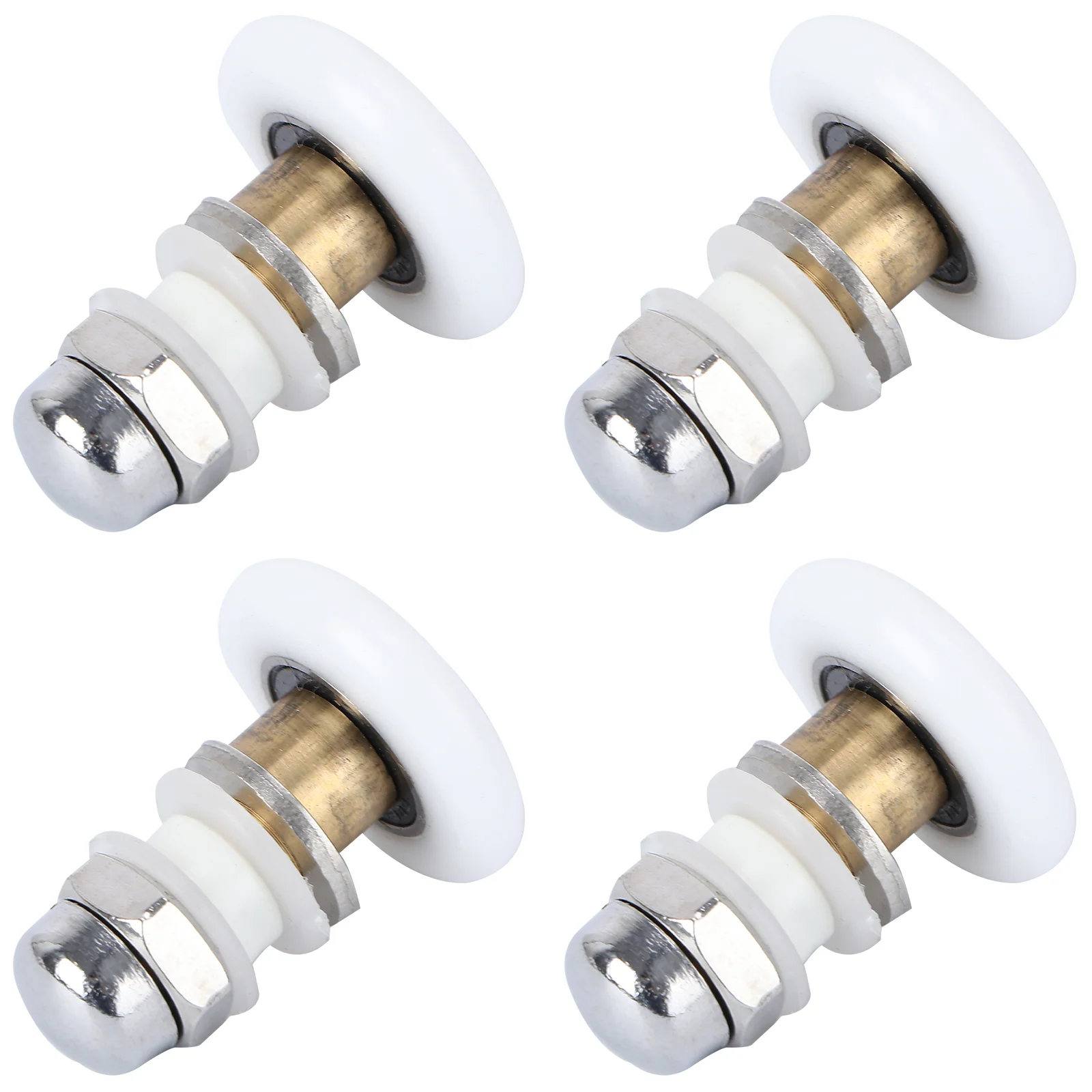 

4 Pcs Bathroom DIY Replacement Parts Shower Door Guide Glass Runners Wheel Roller