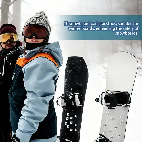 Non Slip Triangle Star Snowboard Stomp Pad 10 Pieces Set for Men Women Beginners Professional Ski Bindings Traction - Image 2