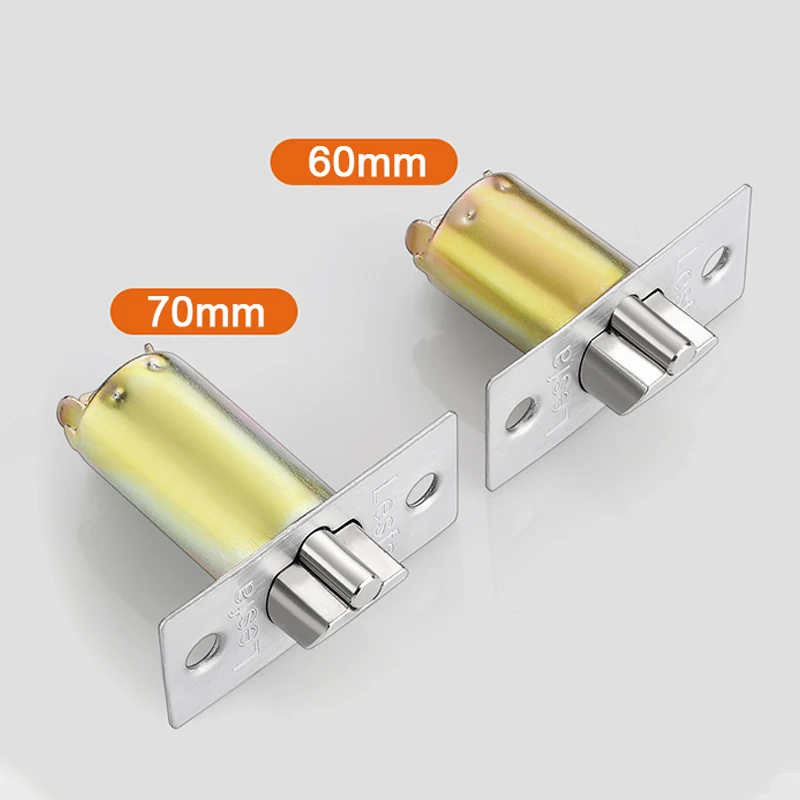 60/70mm Door Lock Bolt Three-column Ball lock latch Ball Lock Extended Three-handle Body Margin 60/70mm Tongue steel door locks lock tongue
