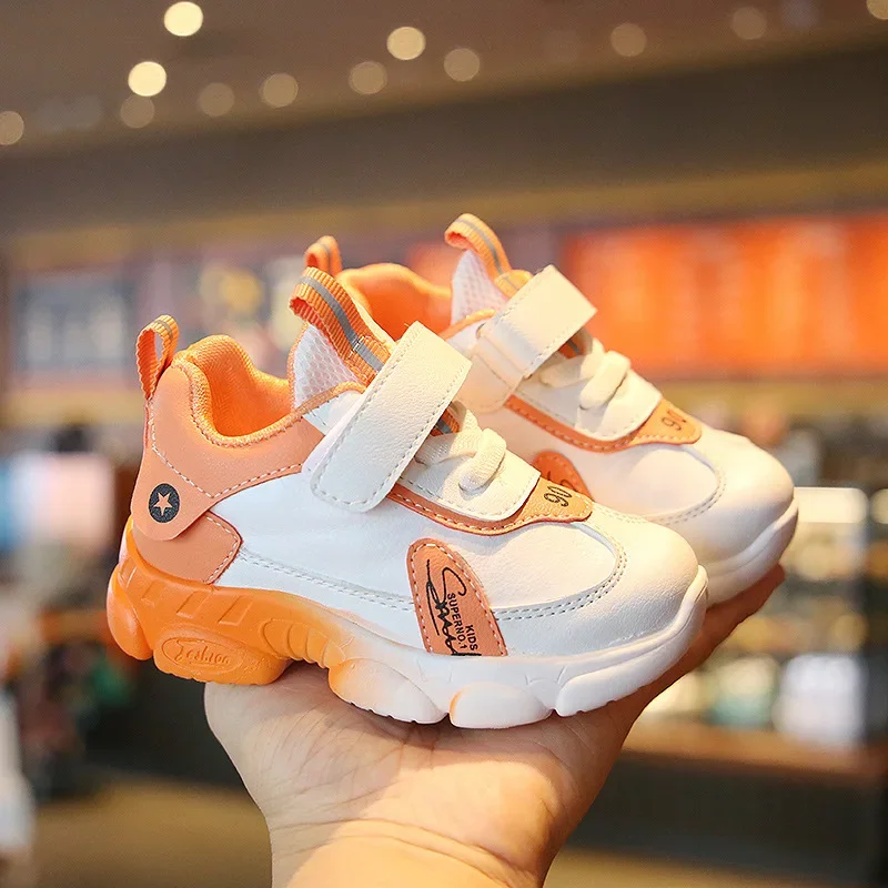 

Size 20-25 Children Wear-resistant Casual Sports Shoes Baby Anti-slip Toddler Shoes Girls Boys Kids Soft Bottom Running Sneakers