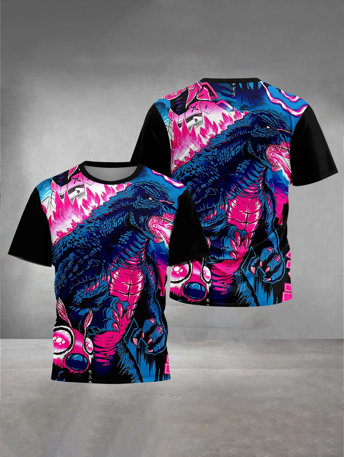 3D Print Godzilla Baby Clothing 5 to 14 Years Male Outdoor Clothes for Children Boy Girl Child T-Shirt Top Shirts 5
