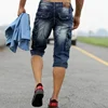 Men's Fashion Cargo Denim Shorts with Multi Pockets Slim Fit Military Jeans Shorts for Male Washed 4