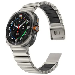 Magnetic Buckle Metal Strap Bracelet - Samsung Galaxy Ultra (Silvery Black)