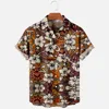 Men's Fashion Summer T-Shirts Hawaiian 3d Print Cozy Casual One Button Shirts Short Sleeve Beach Oversized Shirts 2