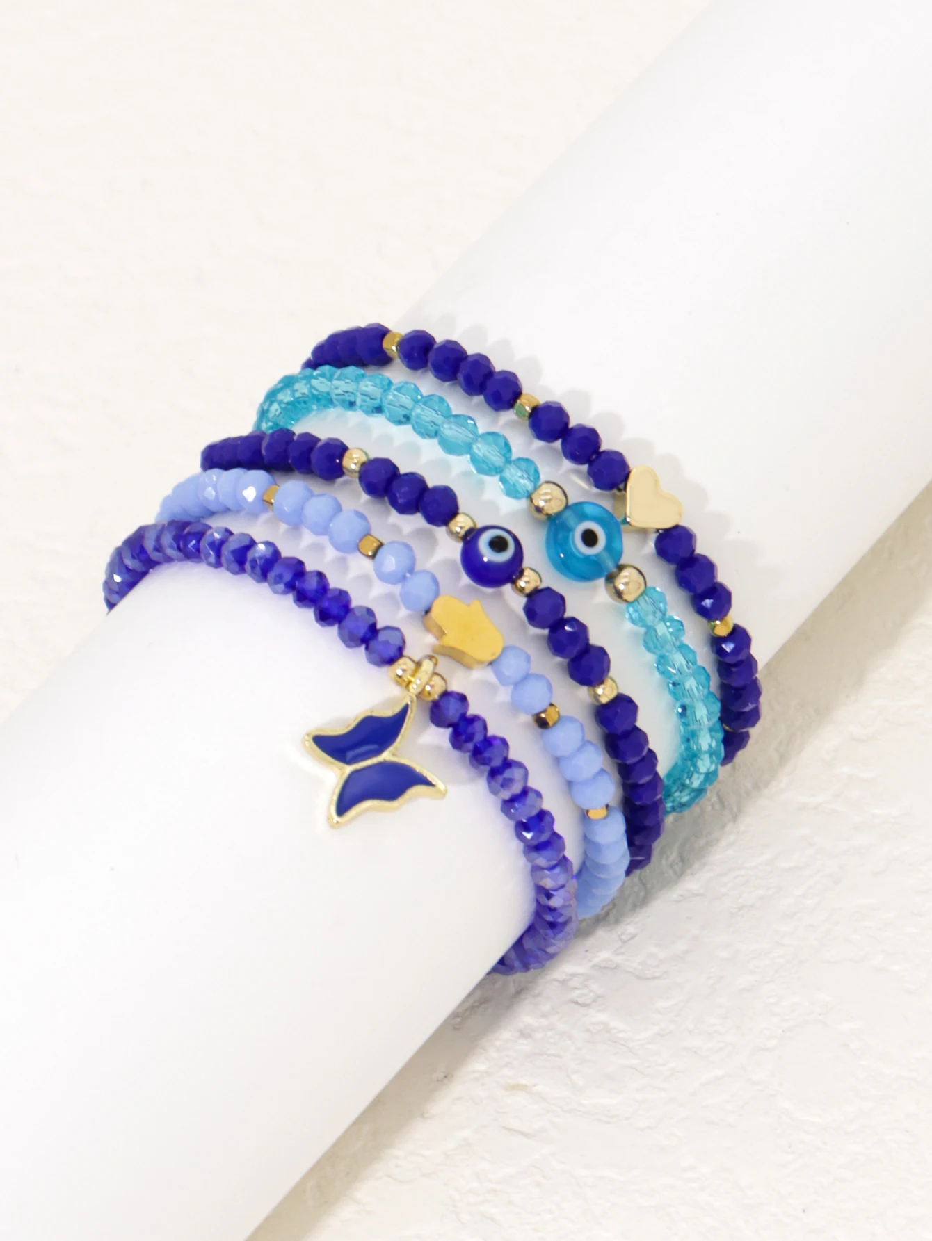 Bohemian Elastic Bracelet Multi Layer Stacked Party Jewelry for Women