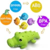 Children's Bathroom Shower Toys Big Crocodile Eating Small Fish Game Parent Child Interaction Puzzle Playing Water 3