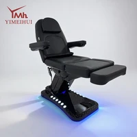 Noir électrique 3 moteur esthétique inclinable examen tatouage chaise Spa Table de Massage cosmétique visage beauté lit 6