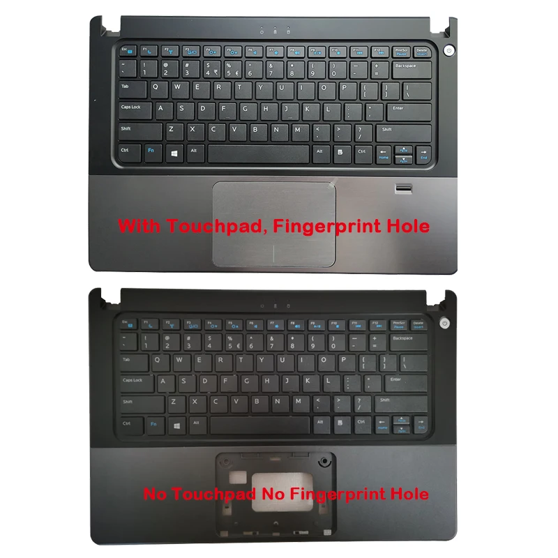 

Новая клавиатура для ноутбука с подставкой для рук, верхняя крышка для Dell Vostro V5460 5460 5470 V5480 с сенсорной панелью и отверстием для отпечатков пальцев