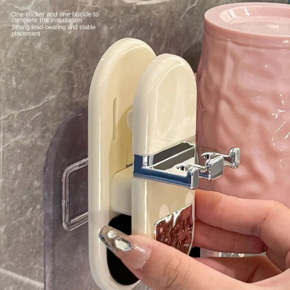 Wall Mounted Mouthwash Cup Punch-free Gargle Cup Toothbrush Storage Toothbrush Holder Holder Set Bathroom