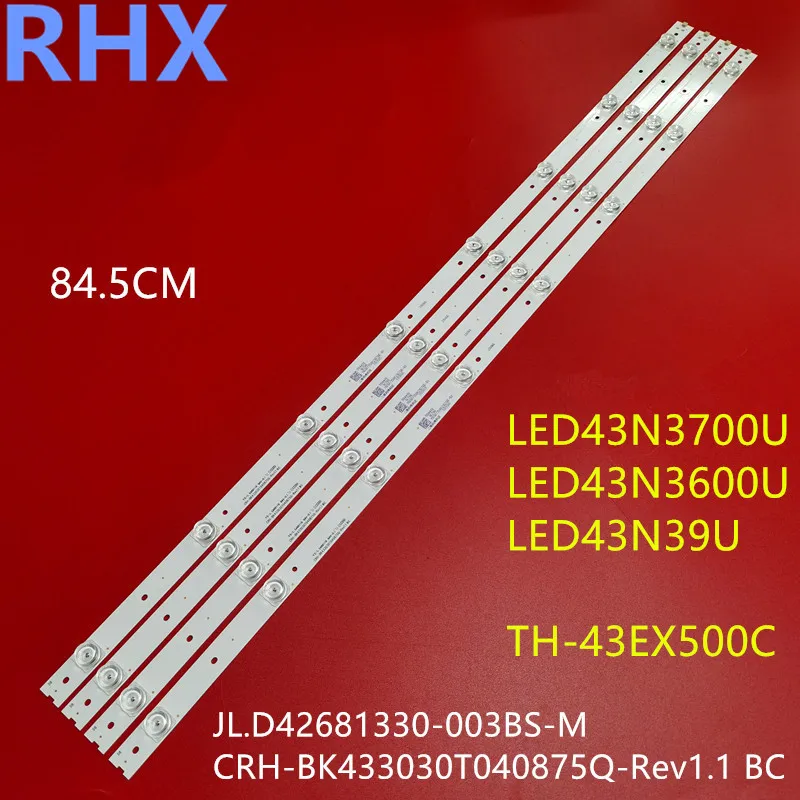 Per Hisense Th-43Ex500C Led43N39U Led43N3600U Led43N3700U Crh-Bk433030T040875Q Jl.D42681330-003Bs 84.5 Centimetri 8Led 3V 100% Nuovo