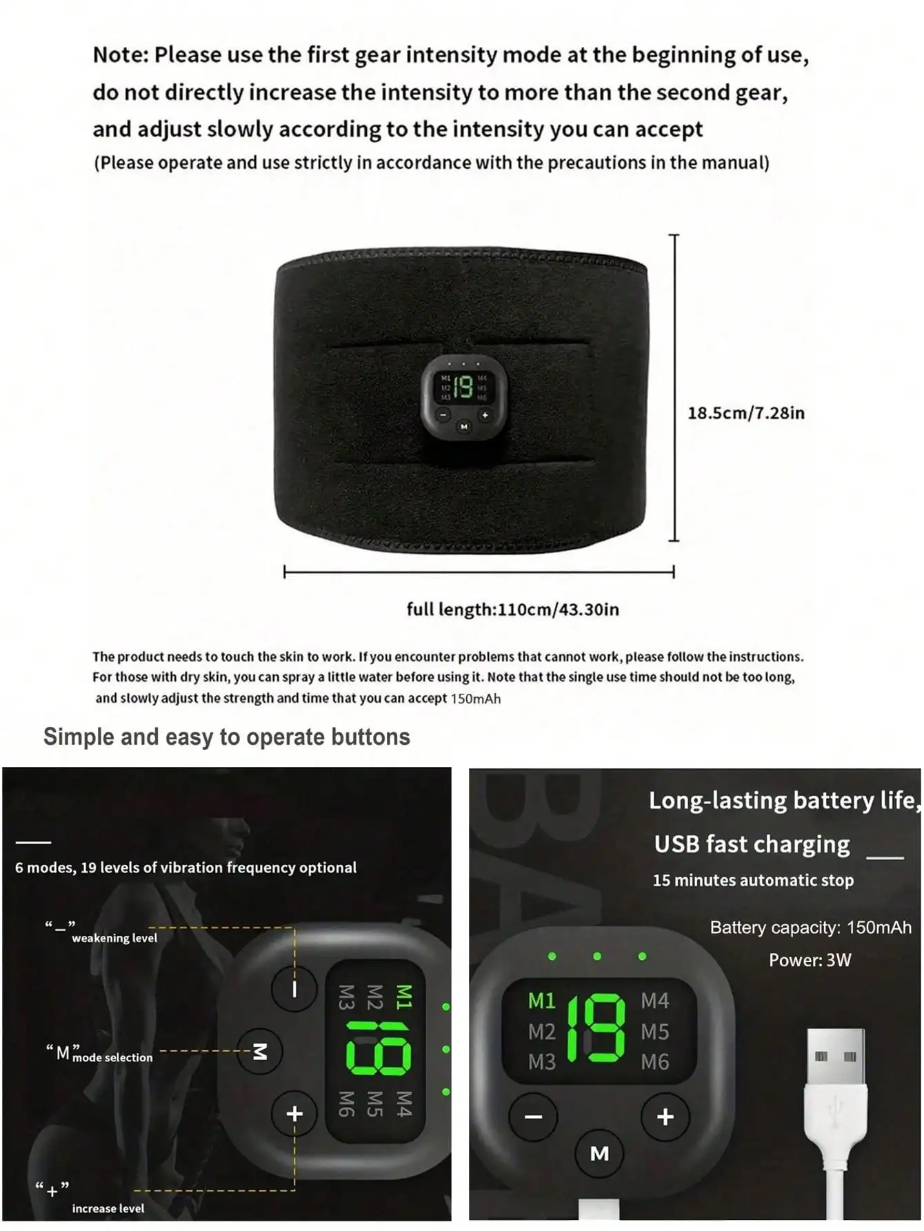Portable Electric Massager Shaping Device for Arm Leg Hip